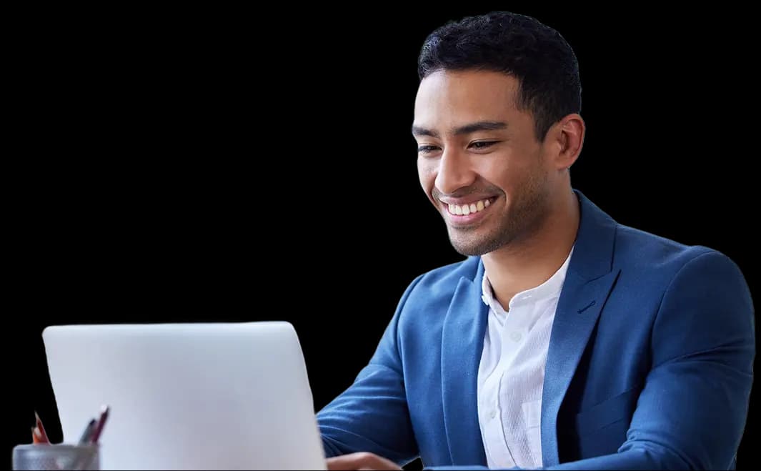 Person working on laptop