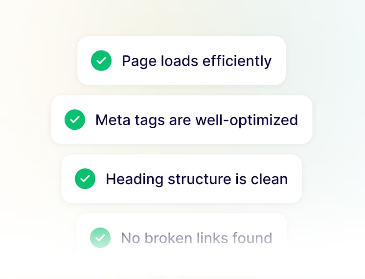 Faster SEO audit