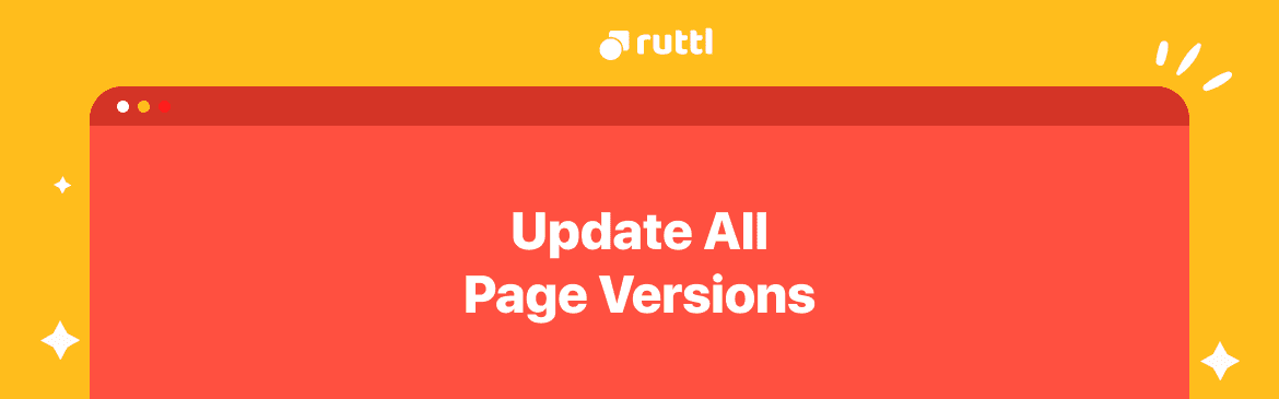 Update All Page Versions Inside Your Project