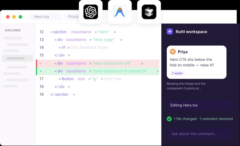 Right inside your code